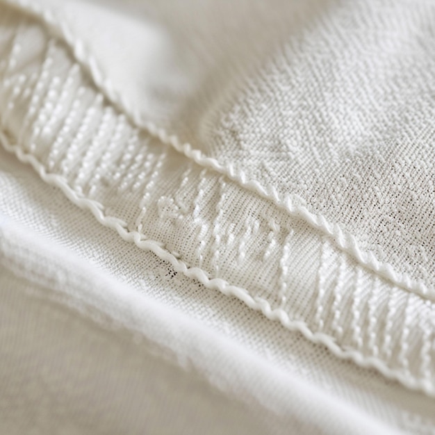 haft na lnianej tkaninie